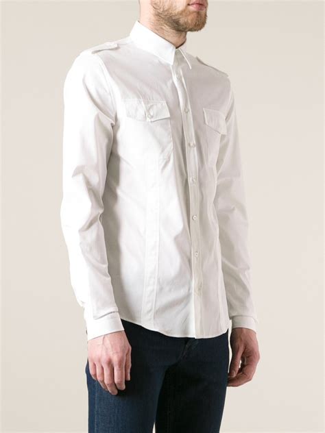 gucci white button down shirt|gucci button up.